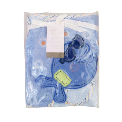 Hooded Towel & Facecloth - Sea Creatures