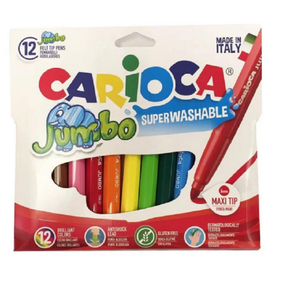 Carioca Jumbo Markers Assorted Wallet of 12