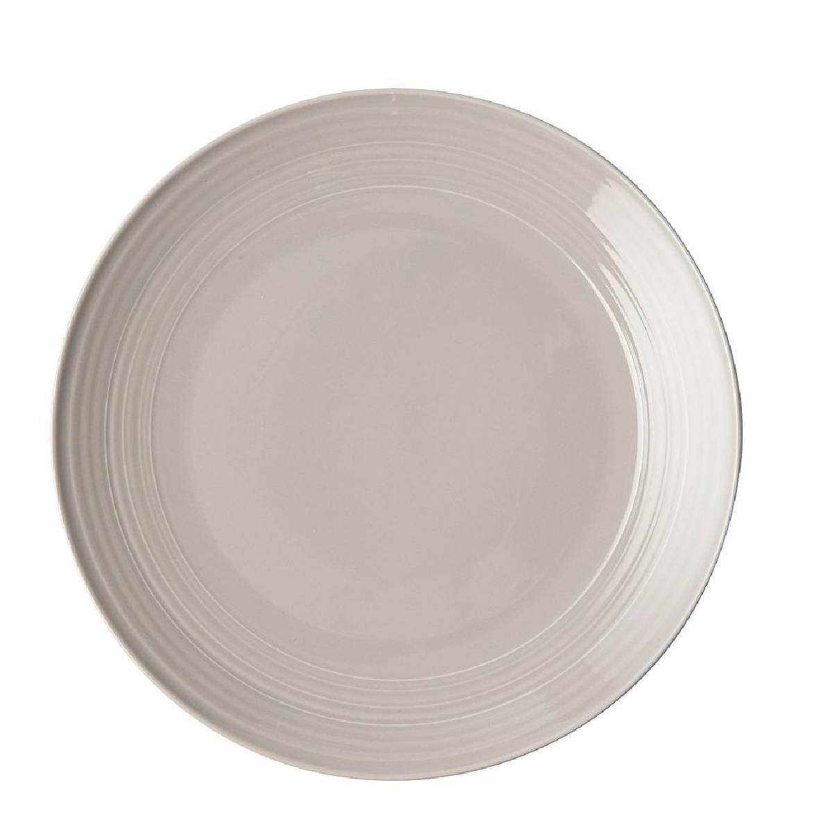 Jenna Clifford Embossed Lines Light Grey Dinner Plate
