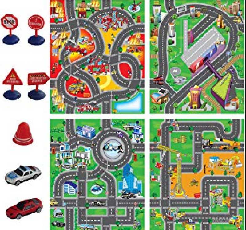 Vehicle Playmat 2 Cars & Acc (120X80CM)