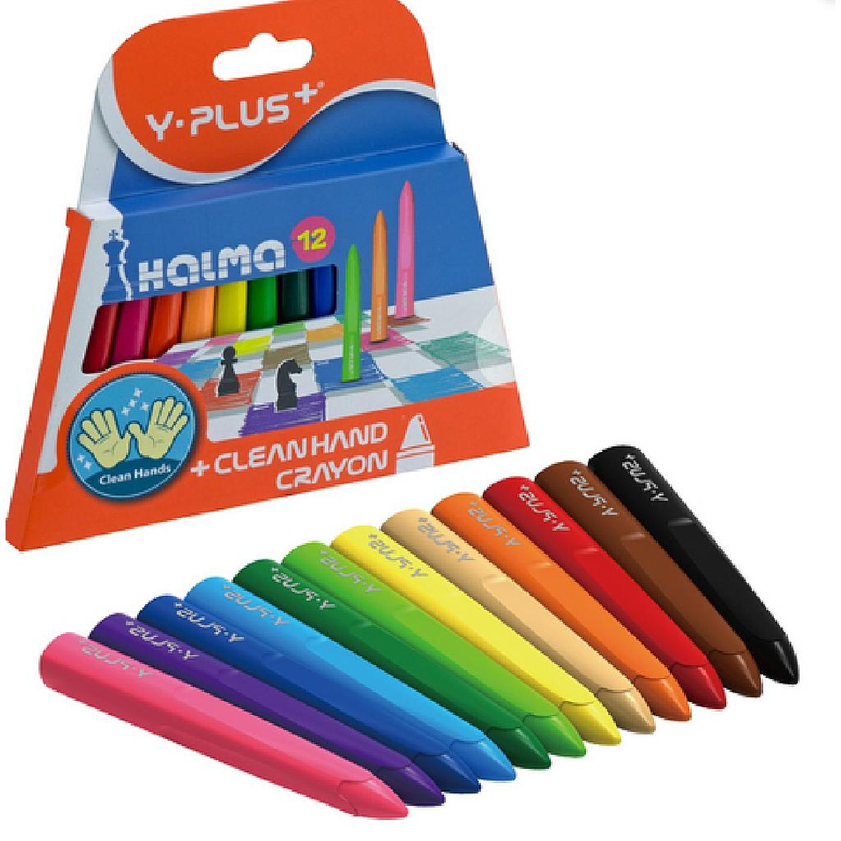 Y-Plus Halma Crayons Pack Of 12