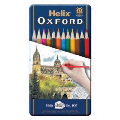 Helix Oxford, Colour Pencils Tin of 12
