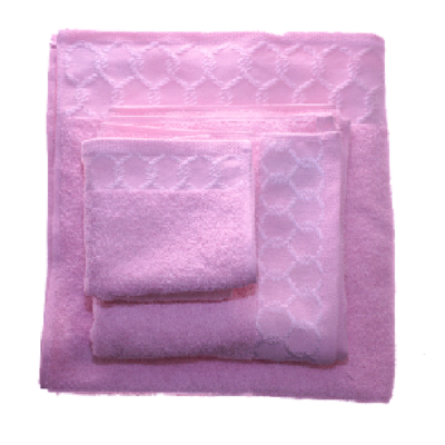 Chain Design Hand Towel Pink