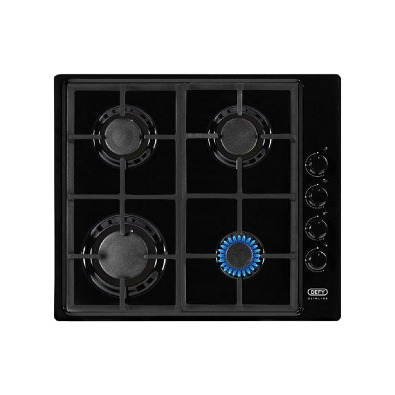 Defy 60cm, 4 Black Gas Hob DHG132