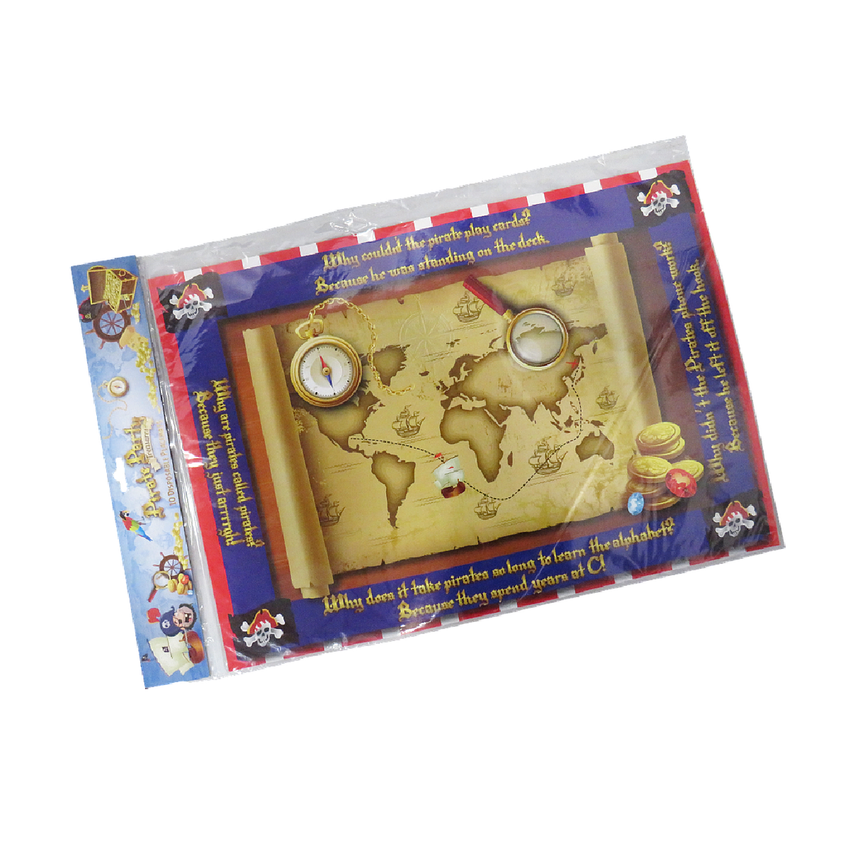 Disposable Place Mats 10 Piece Pirate Theme disposable-place-mats-10-piece-pirate-theme