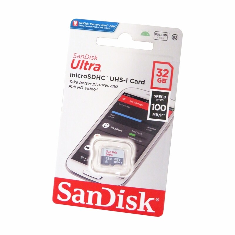 Sandisk 32GB Ultra Micro SDHC 100MB/S Class 10 UHS-I Card