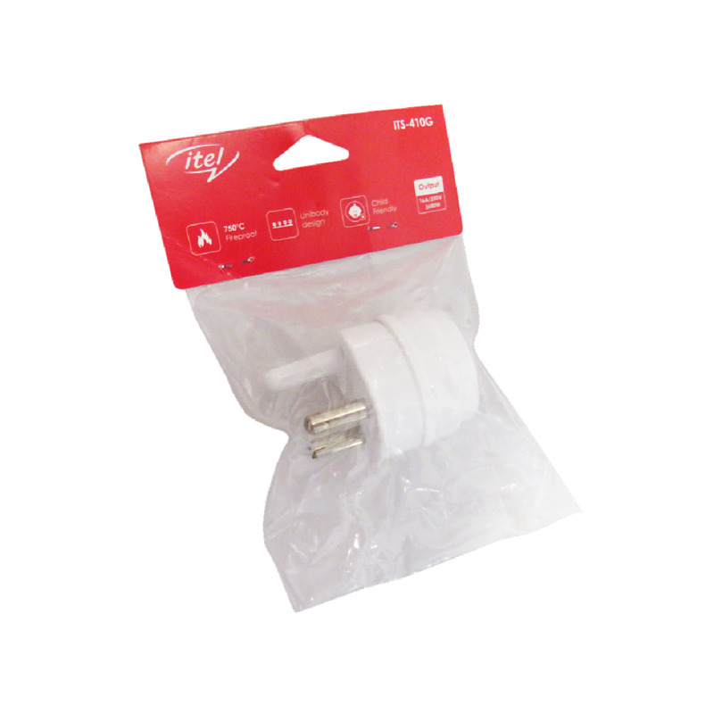 Itel Plug 3 Pin to 2 Pin Round