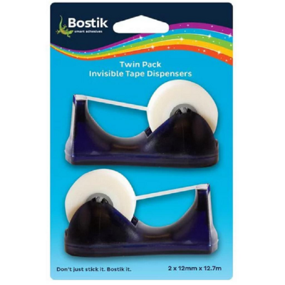 Bostik Twin Pack Invisible Tape Dispenser
