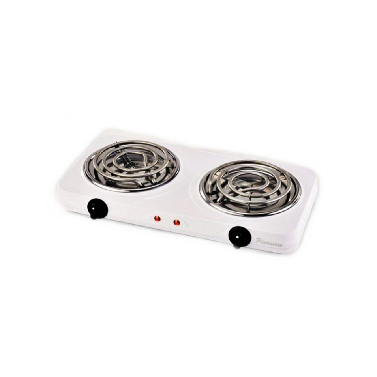 Pineware 2 Plate Spiral Compact Hot Plate
