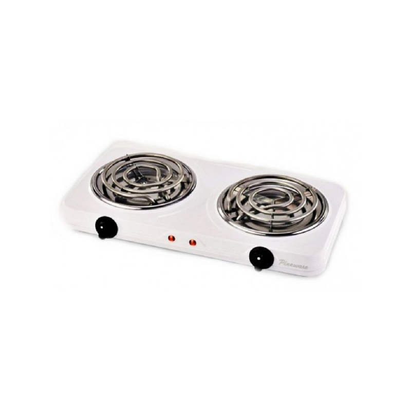 Pineware 2 Plate Spiral Compact Hot Plate