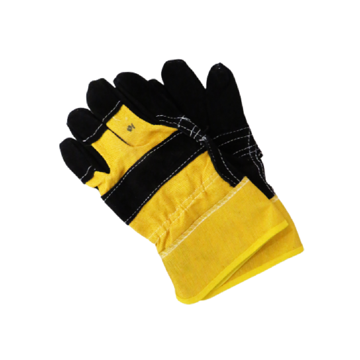 Leather Gloves Black/Yellow