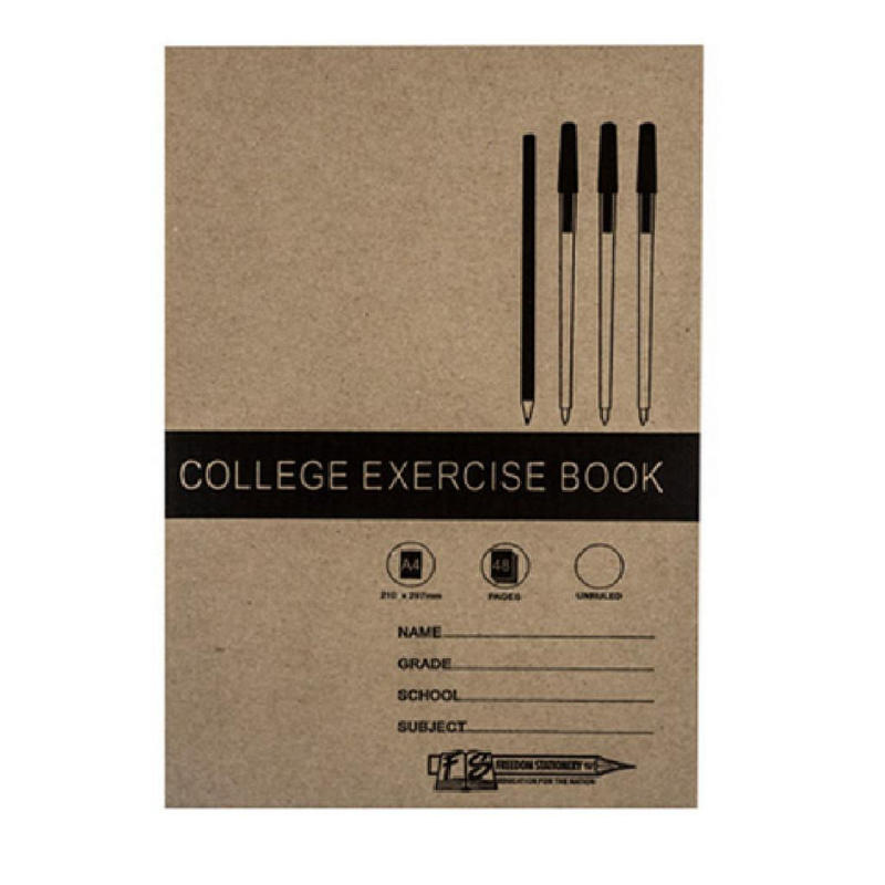 Freedom Stationery 48 Pages A4 College Books Unruled