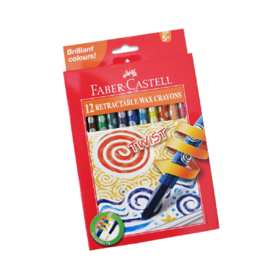 Faber-Castell Twist Retractable Crayons 12's