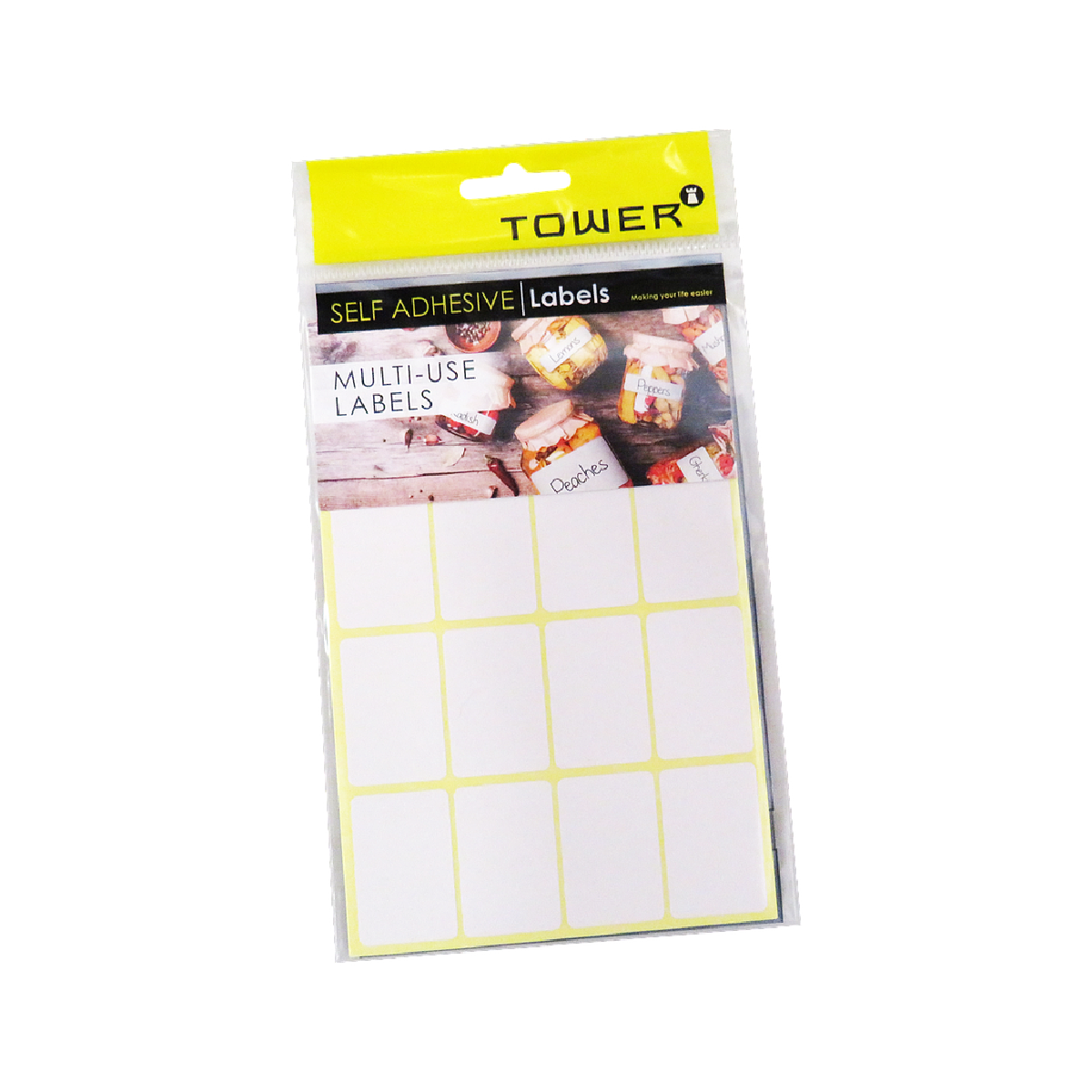 Tower White Labels 5 Sheets S2538