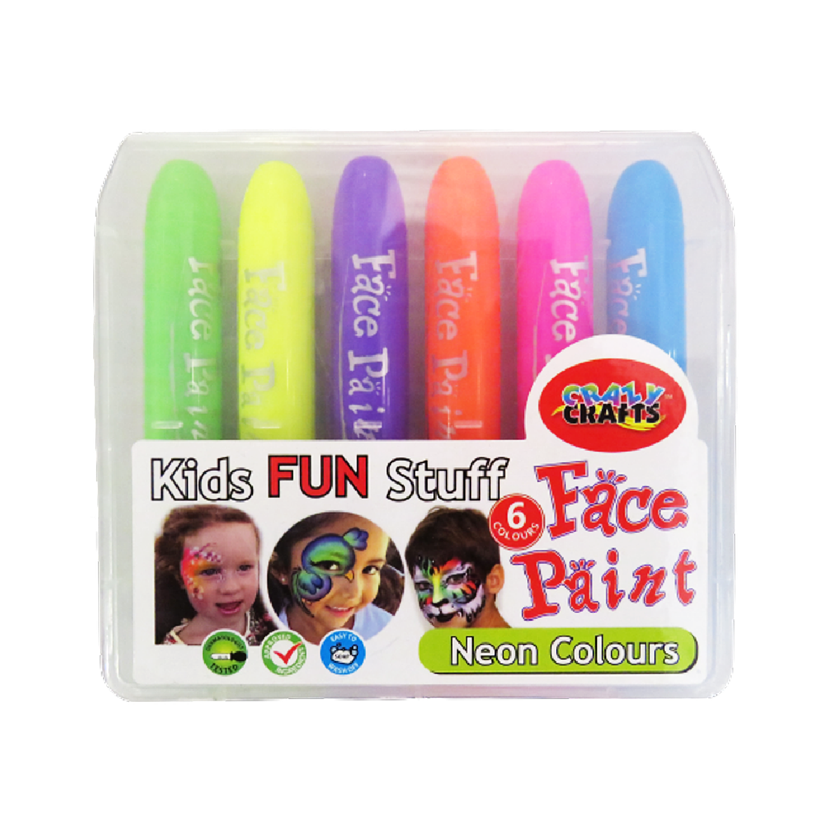 Crazy Craft Face Paint Neon Colours
