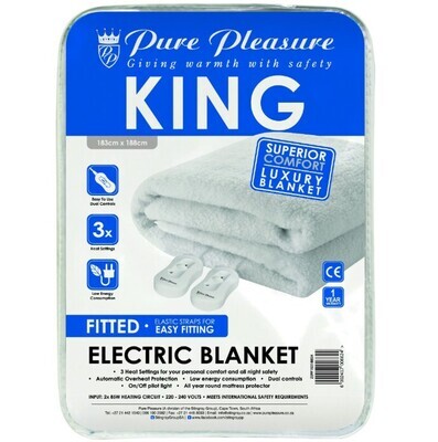 Pure Pleasure Full-fit Sherpa Fleece Electric Blanket King
