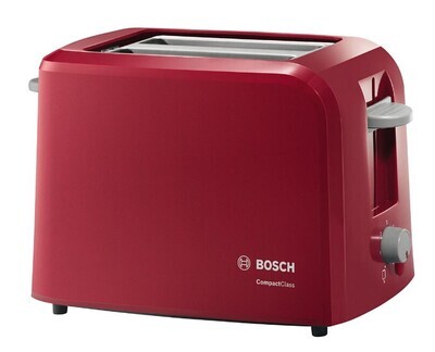 Bosch Compact 2 Slice Toaster Red