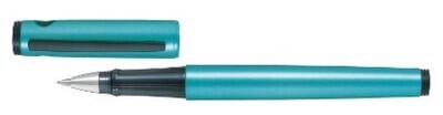 Pilot Explorer Medium Roller Ball Pen Black Ink Light Blue Barrel