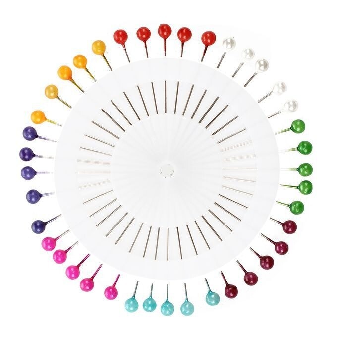 Rosette Pins - Round Pearl 32pcs