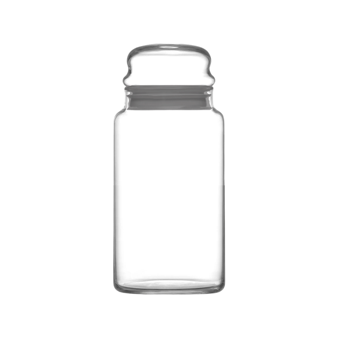 1 PIece Glass Jar Grey 890ml