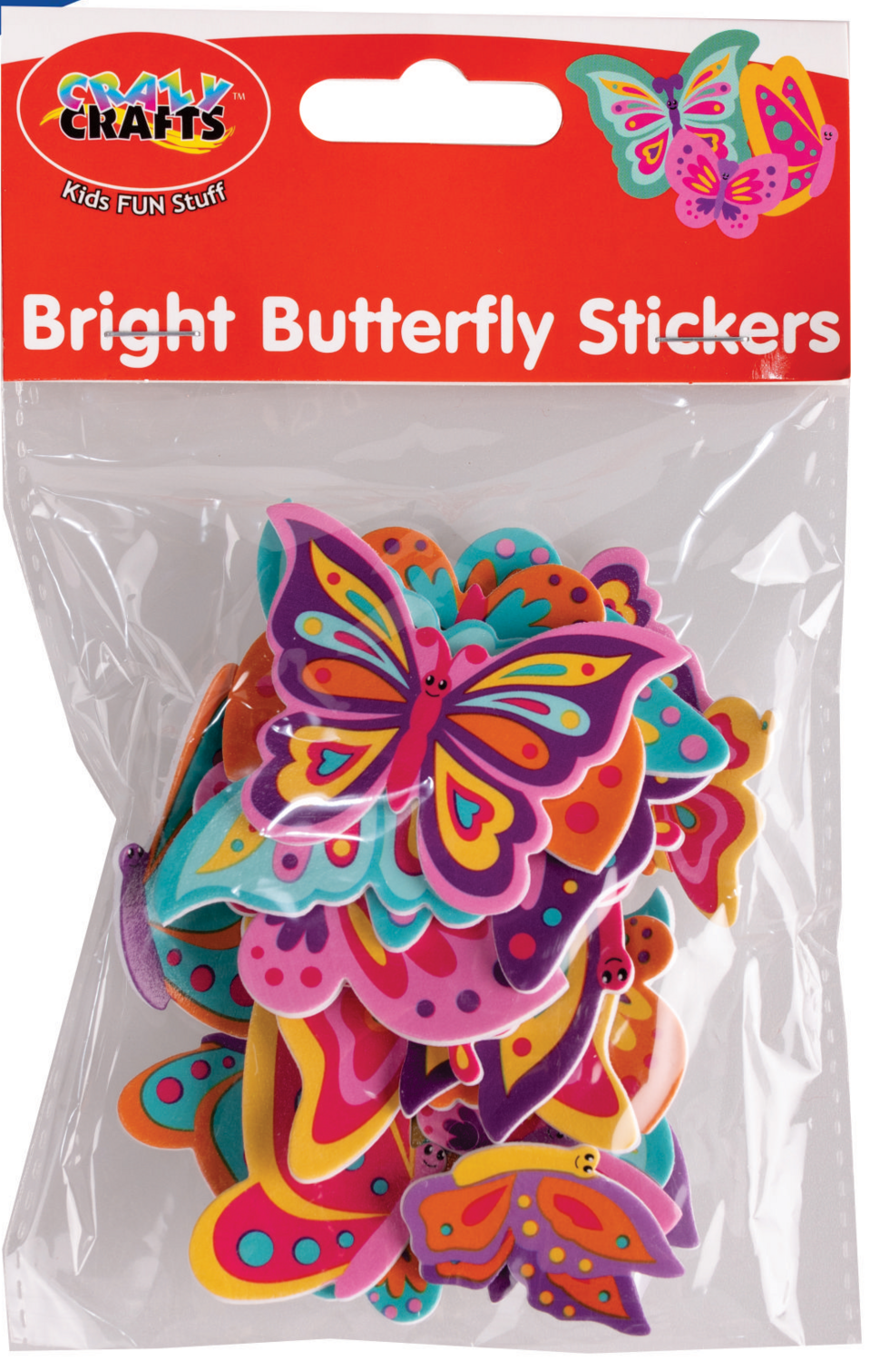 Crazy Crafts Stickers Butterfly