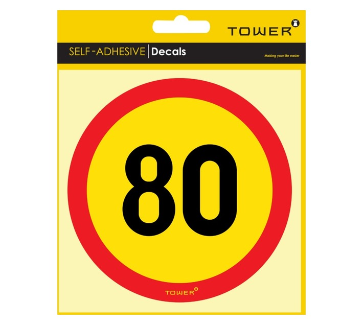 Speed restriction Decal Sign Large 80