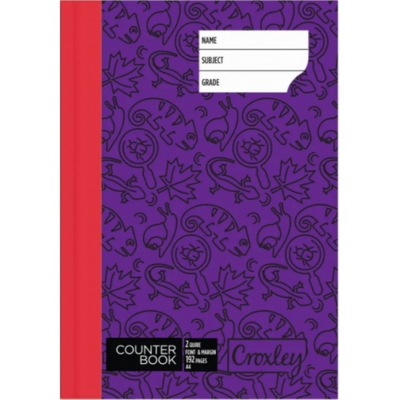 Croxley Eco 2 Quire Fient and Margin Purple with black print