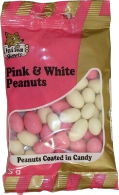 Fox and Swan Sweets 75g Pink & White Candy Coated Peanuts