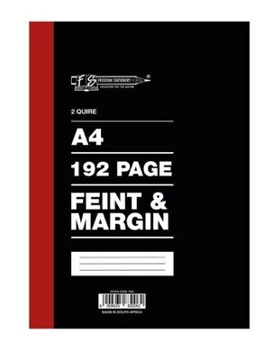 Freedom Stationery Counter Book Feint & Margin 192 Page 2 Quire