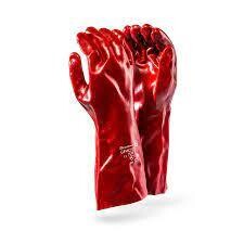 35cm PVC Smooth Red Gloves