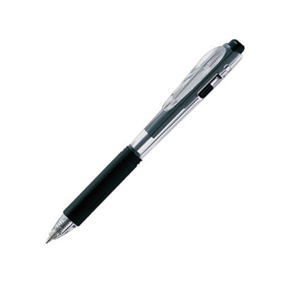 Pentel Retractable Black B/Point Pen 0.7mm Soft Grip
