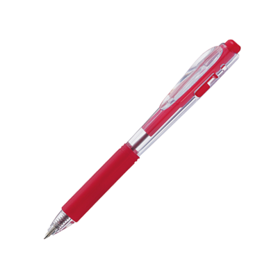 Pentel Retractable Red B/Point Pen 0.7mm Soft Grip
