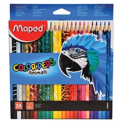 Maped Color&#39;Peps Animals Triangular Colored Pencils 24&#39;s