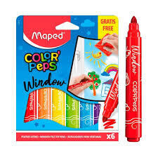Maped Color&#39;peps Jumbo Felt Tip Window &amp; Cloth 6&#39;s