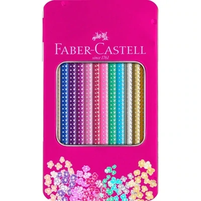 Faber-Castell Sparkle Colour Pencils Tin of 12
