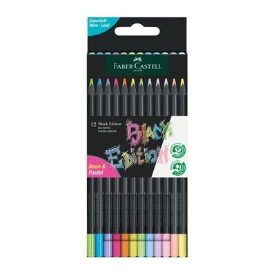Faber-Castell 12 Black Edition Colour Pencils
