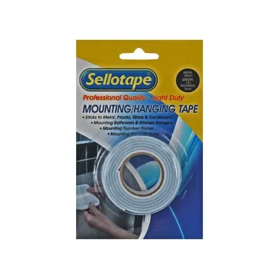 Sellotape Double Sided Mounting Tape 18 x 12 x 1m