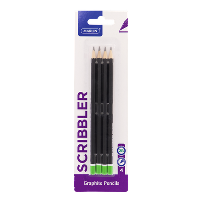 Marlin Graphite Pencils 2B Pencils Black 4s