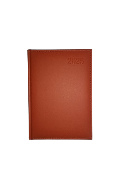 A5 2025 Padded &amp; Stitched Diary Orange