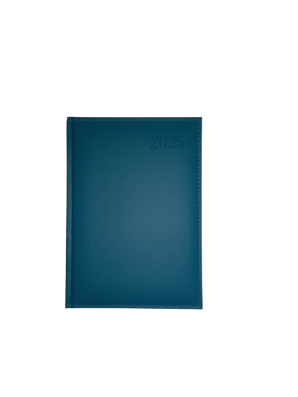 A5 2025 Padded &amp; Stitched Diary Turquoise