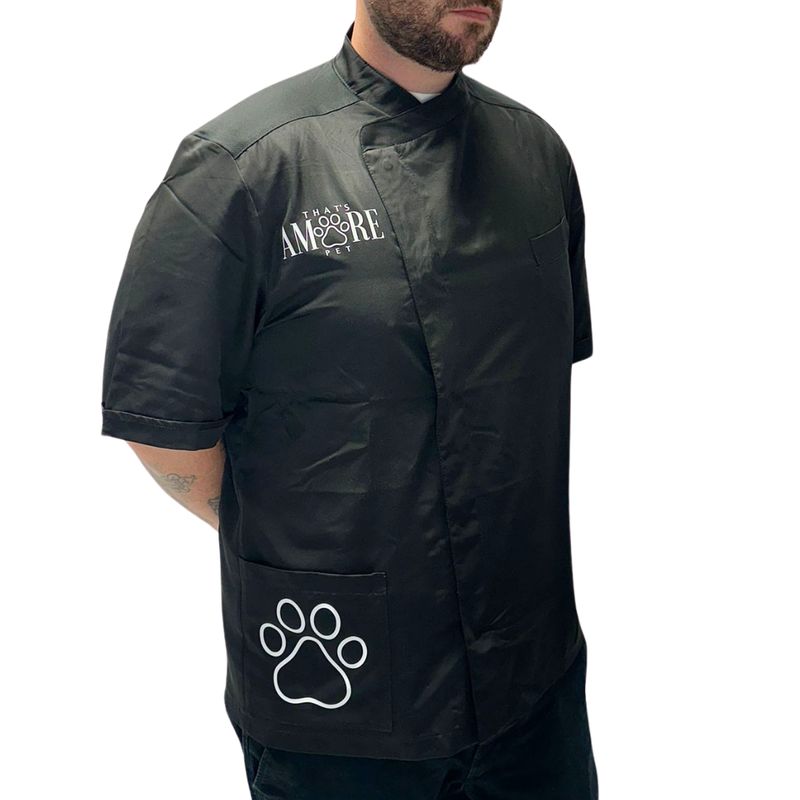 CAMICE DA UOMO Nero per Toelettatura - Regular fit