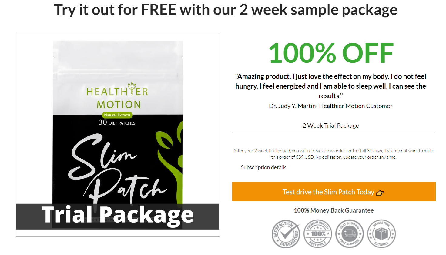 Healthier Motion Slim Patch