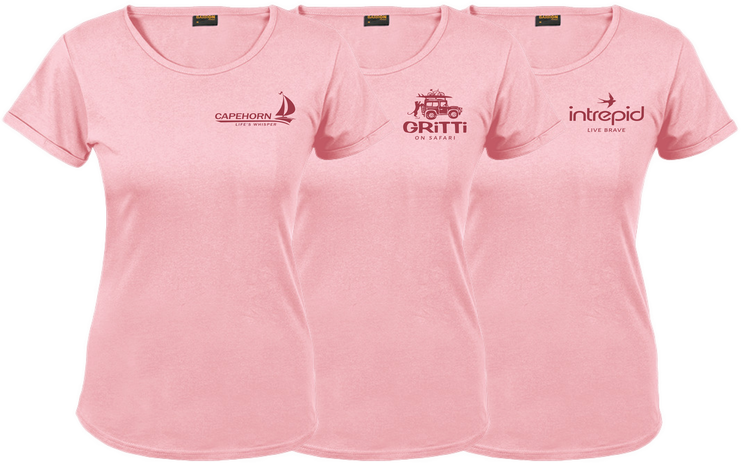 ActivEdge ADVENTURE Ladies&#39; Light Pink Pocket Logo T-shirt