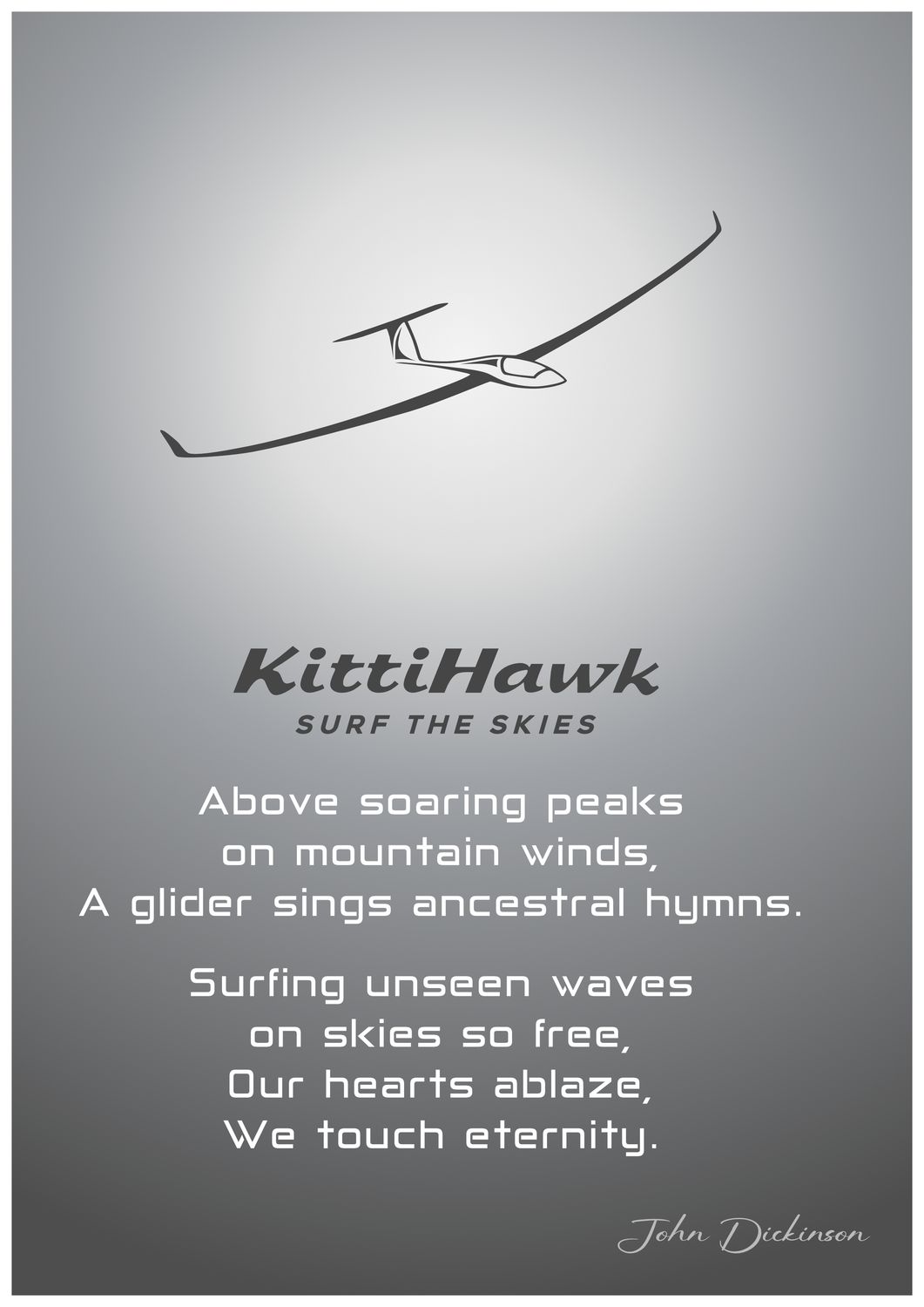 KittiHawk SURF THE SKIES A4 Poster with verse