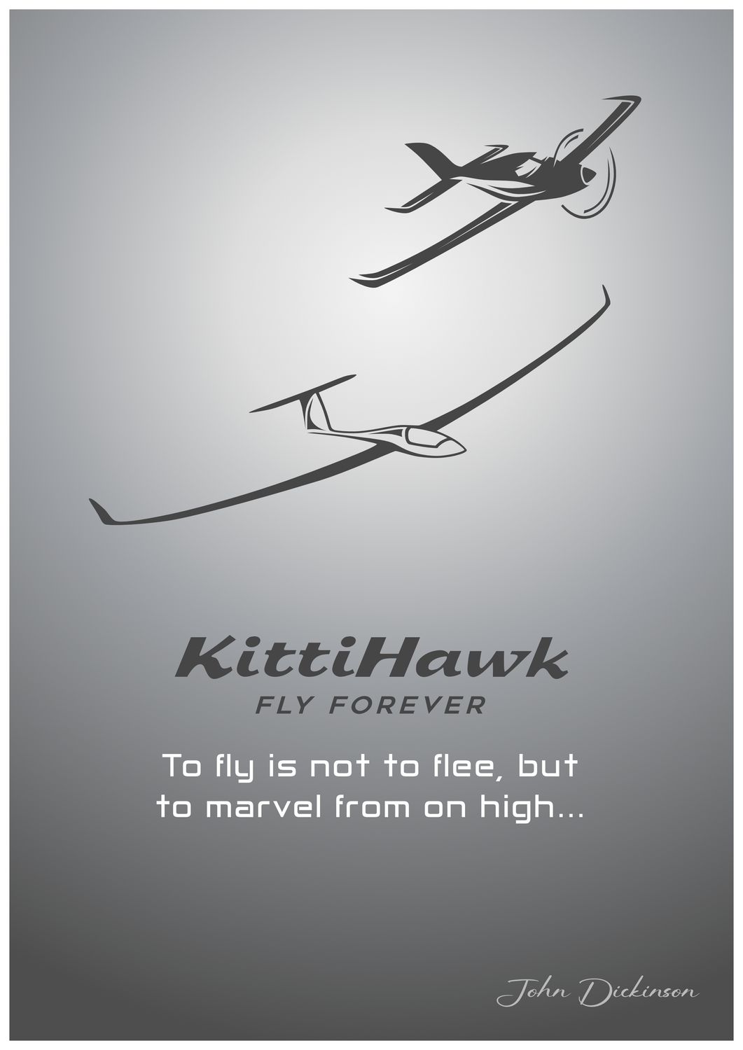 KittiHawk FLY FOREVER A4 Poster with verse