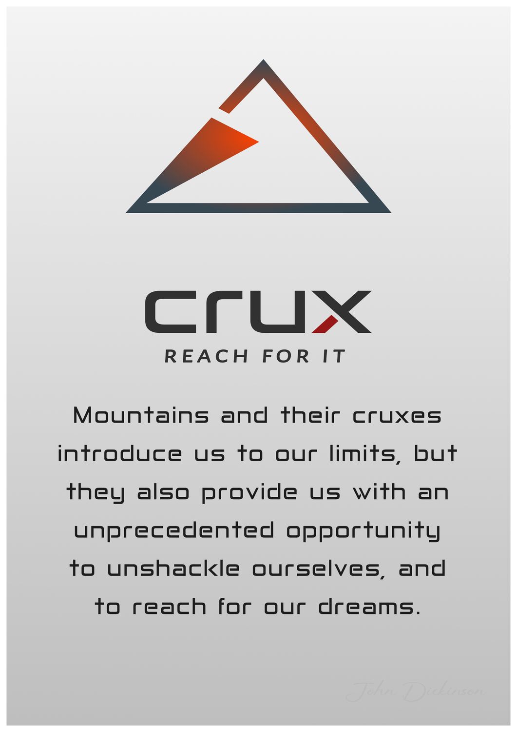 CRUX Reach For It A4 Poster with verse