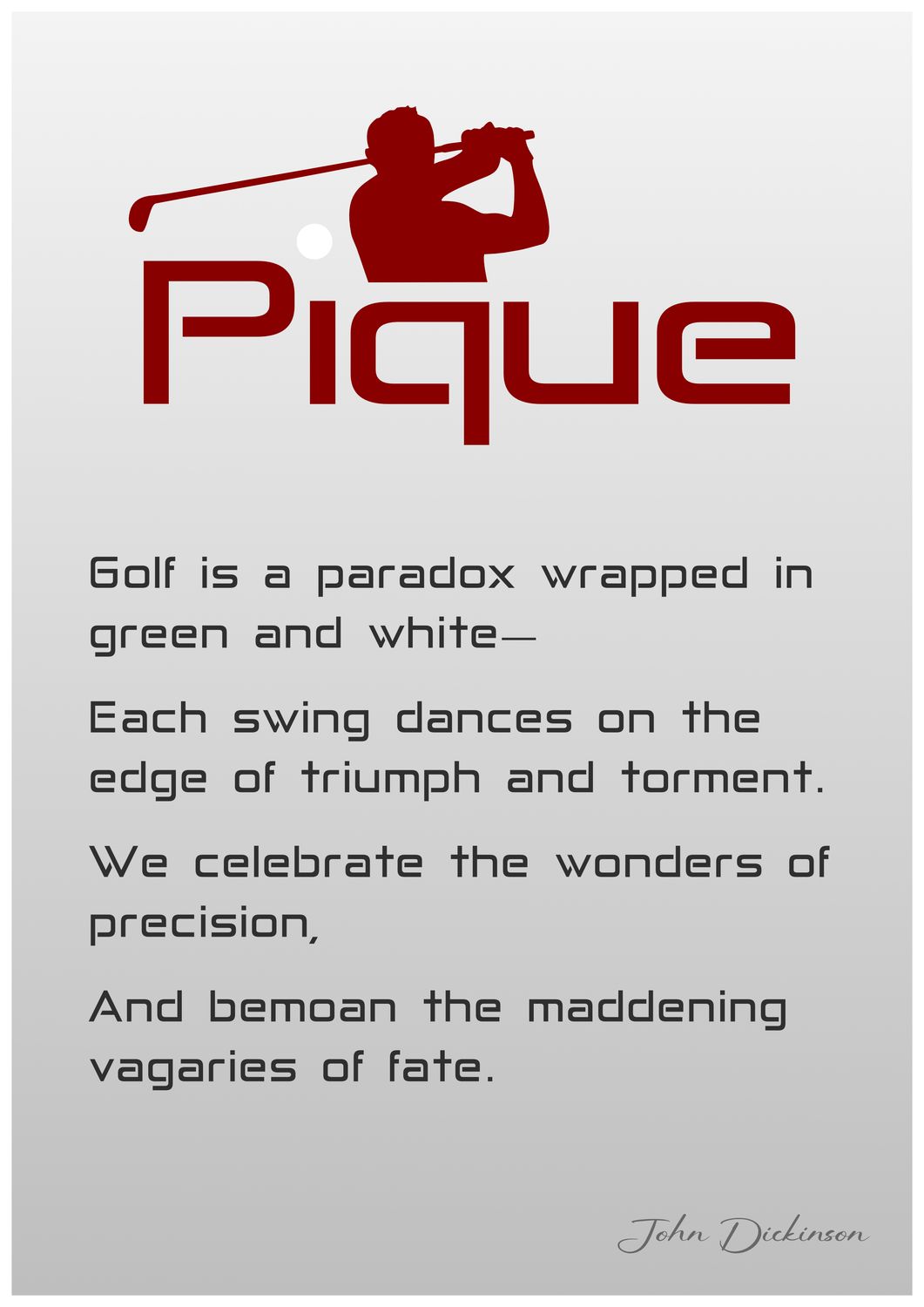 Pique A4 Poster with verse