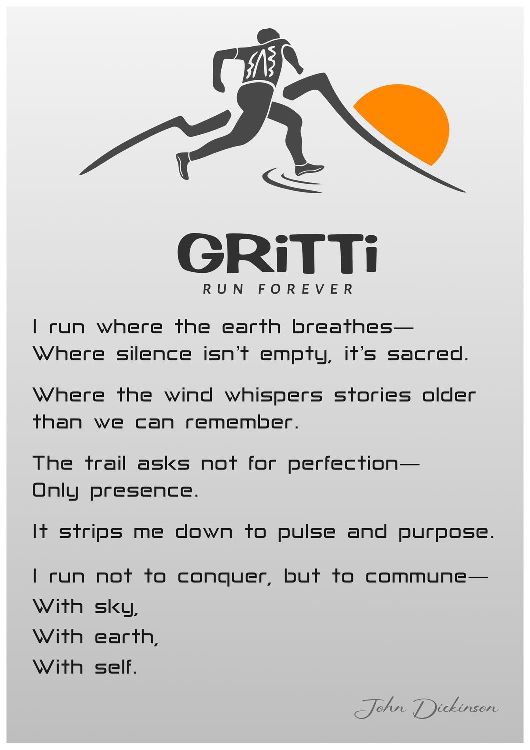 GRiTTi RUN FOREVER A4 Poster with verse