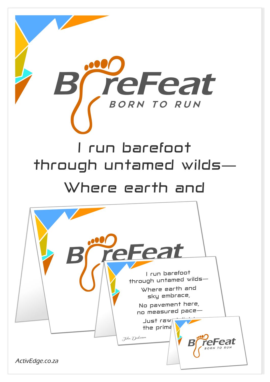 BareFeat Burnt Orange A4 Poster and Cards for download and print