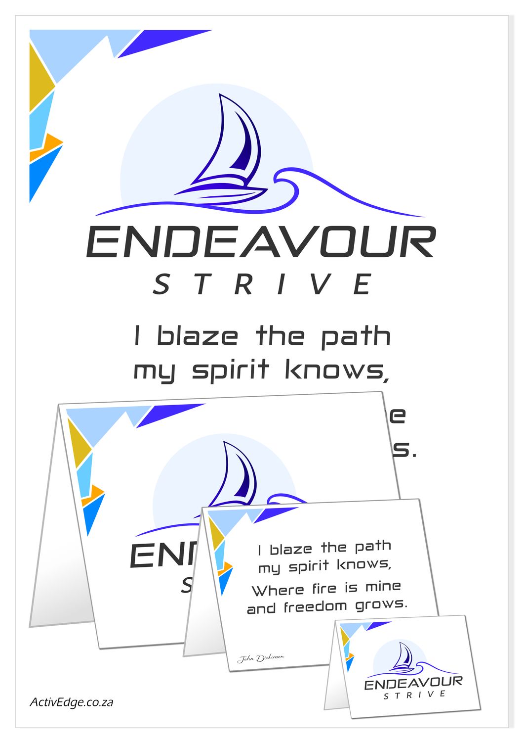 ENDEAVOUR A4 Poster and Cards for download and print